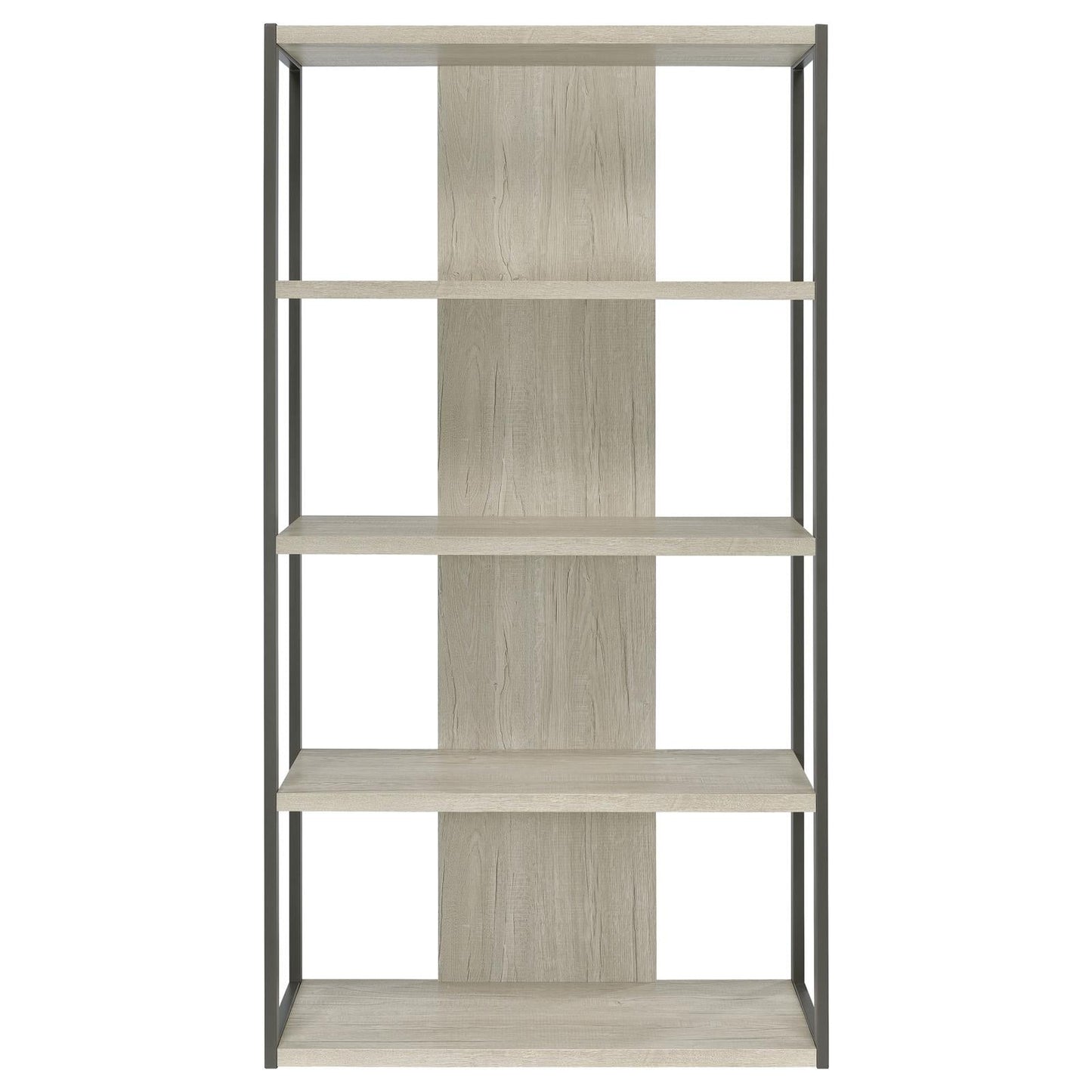 Loomis Whitewashed Gray 4-Shelf Bookcase - 805883 - Luna Furniture - Dallas Store