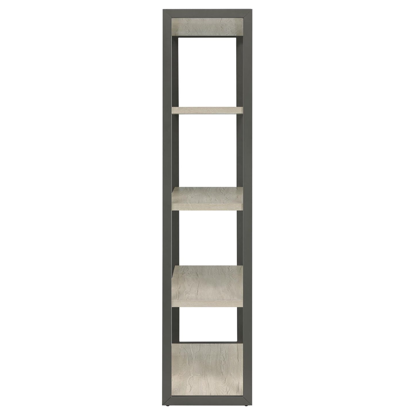 Loomis Whitewashed Gray 4-Shelf Bookcase - 805883 - Luna Furniture - Dallas Store