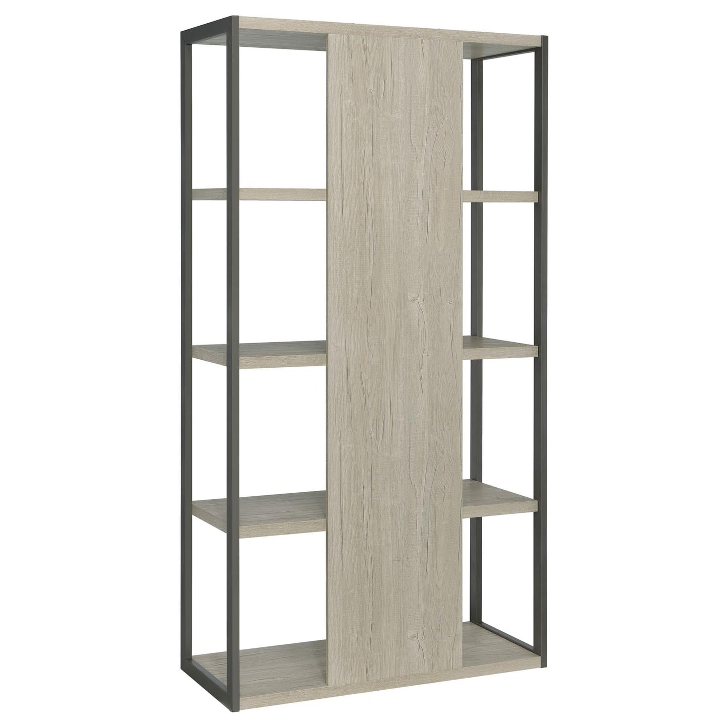Loomis Whitewashed Gray 4-Shelf Bookcase - 805883 - Luna Furniture - Dallas Store
