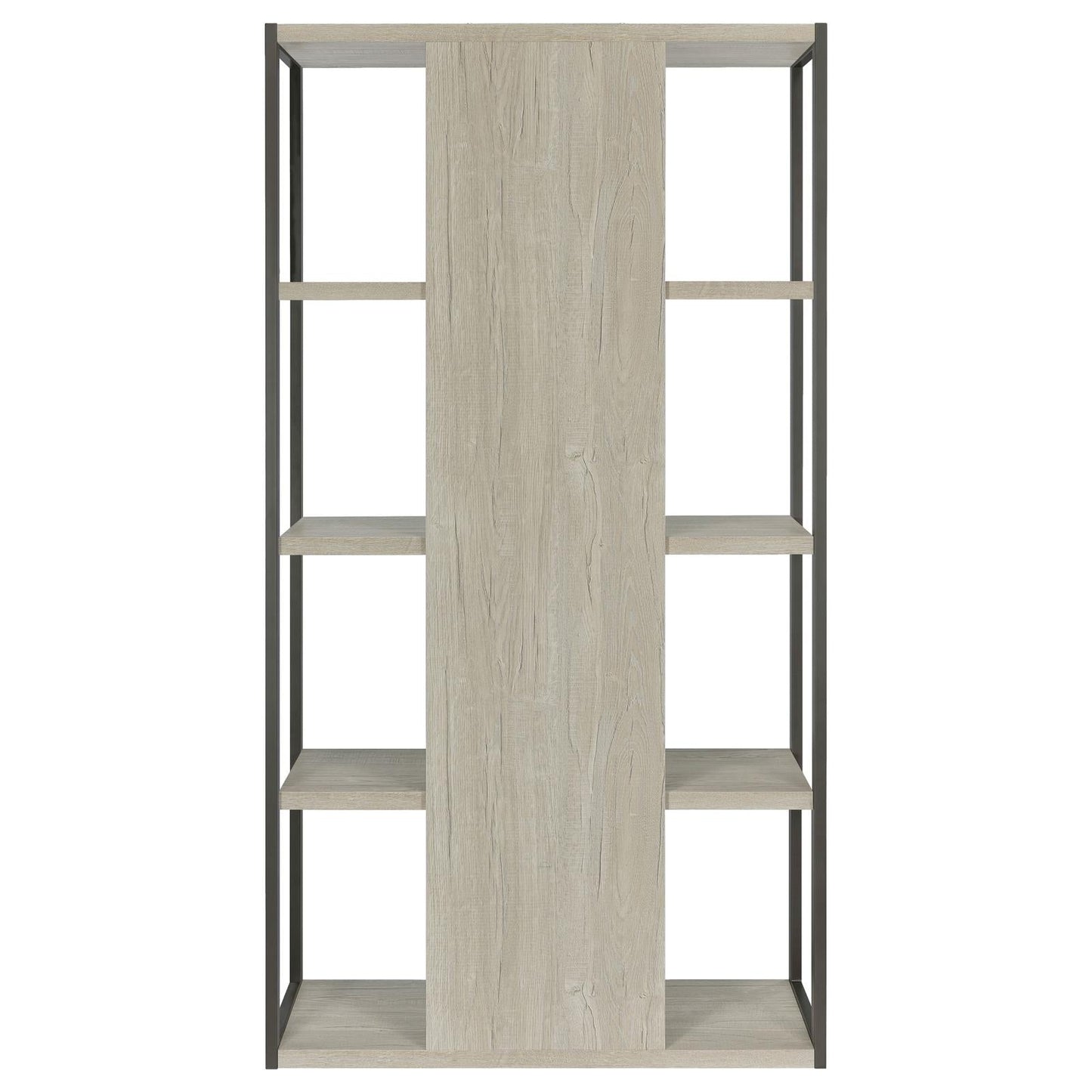 Loomis Whitewashed Gray 4-Shelf Bookcase - 805883 - Luna Furniture - Dallas Store