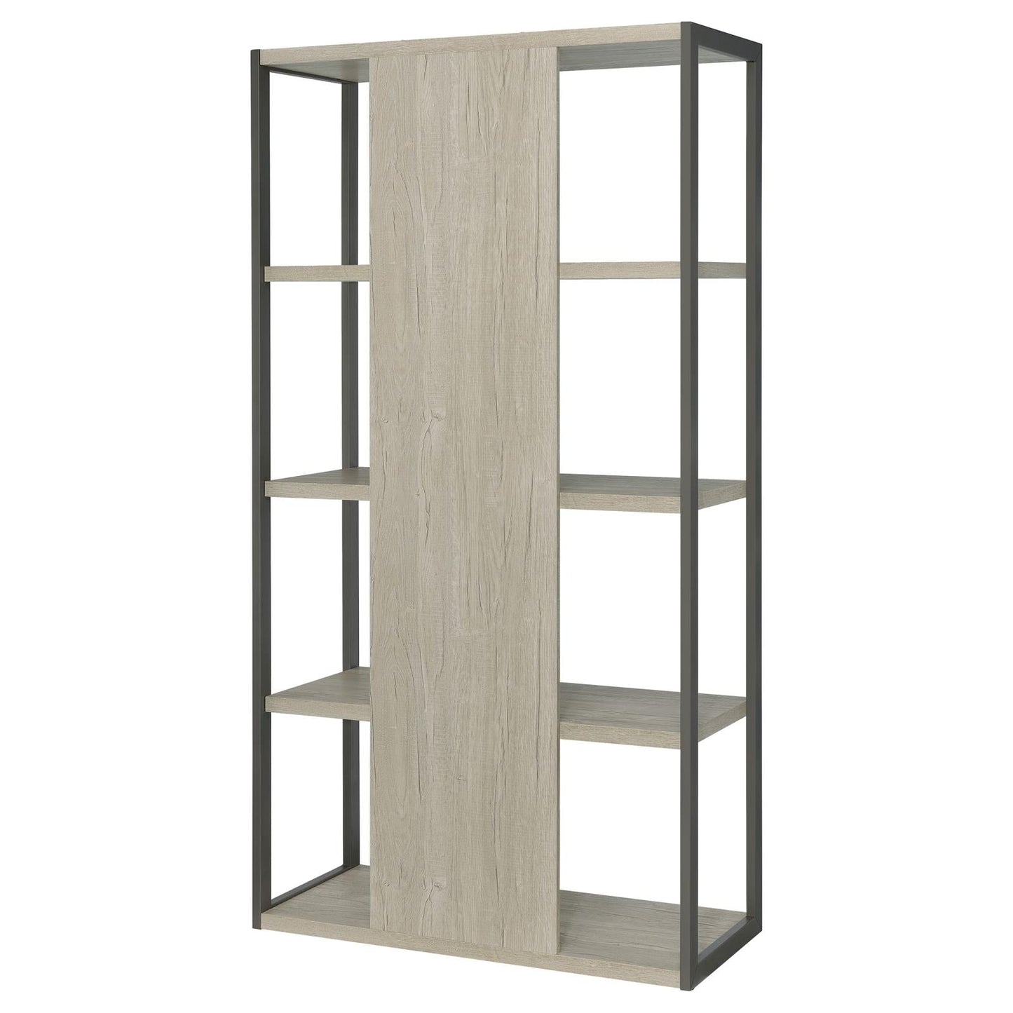 Loomis Whitewashed Gray 4-Shelf Bookcase - 805883 - Luna Furniture - Dallas Store