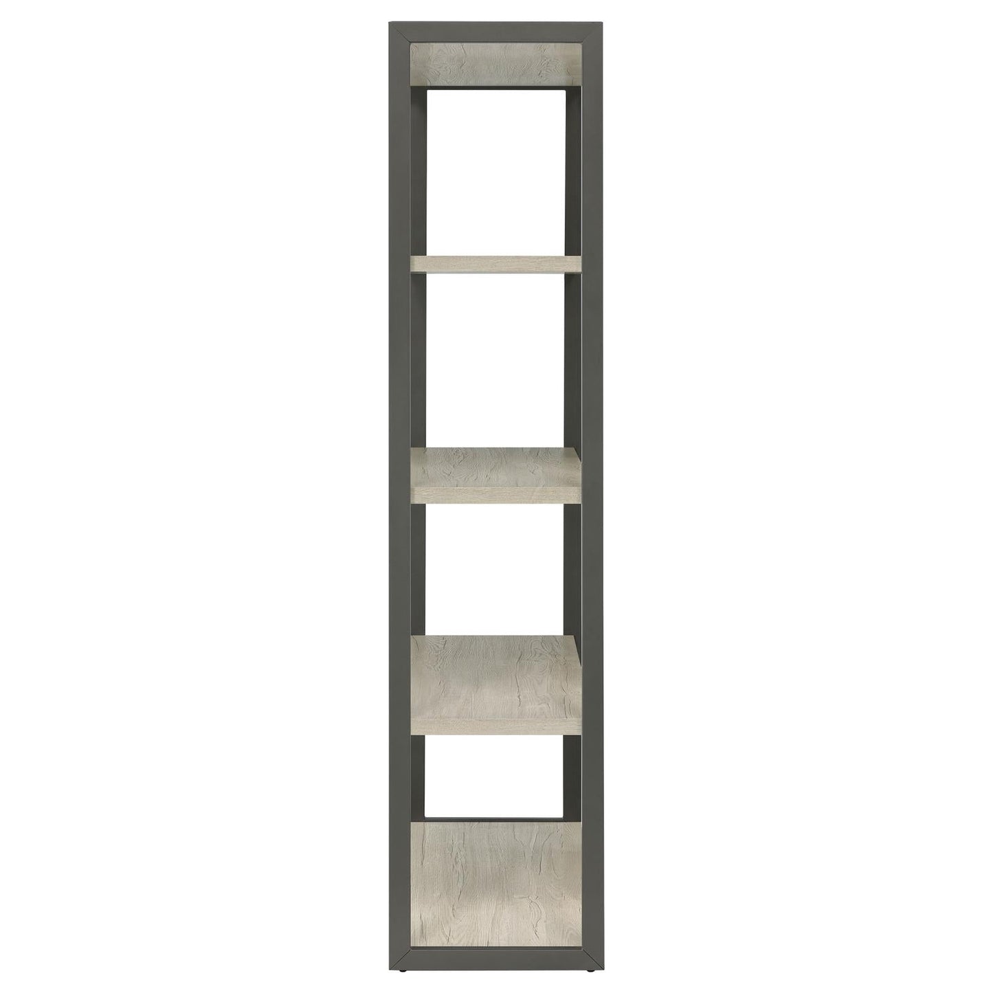 Loomis Whitewashed Gray 4-Shelf Bookcase - 805883 - Luna Furniture - Dallas Store