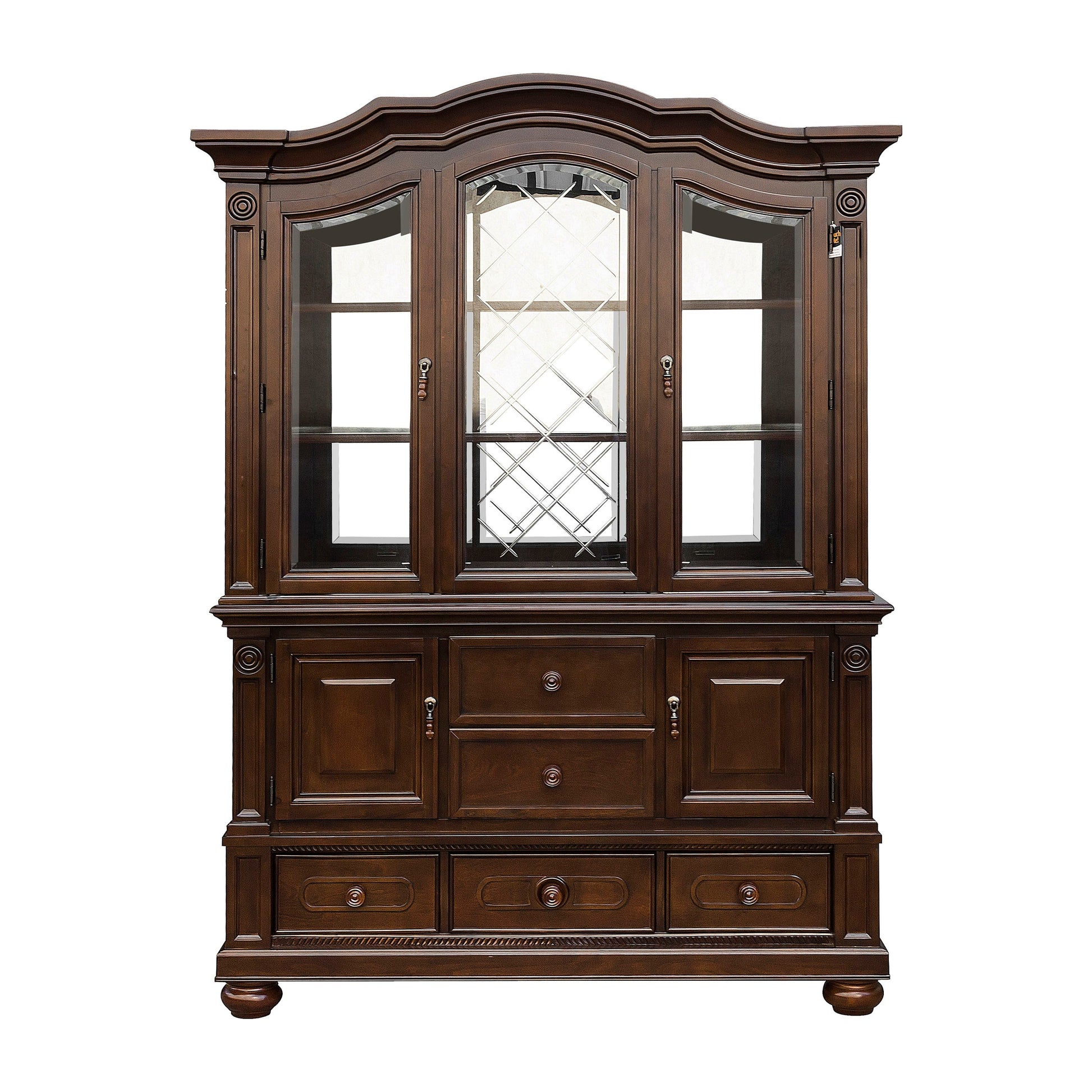 Lordsburg Brown Chery Buffet & Hutch - SET | 5473-55 | 5473-50 - Luna Furniture - Dallas Store