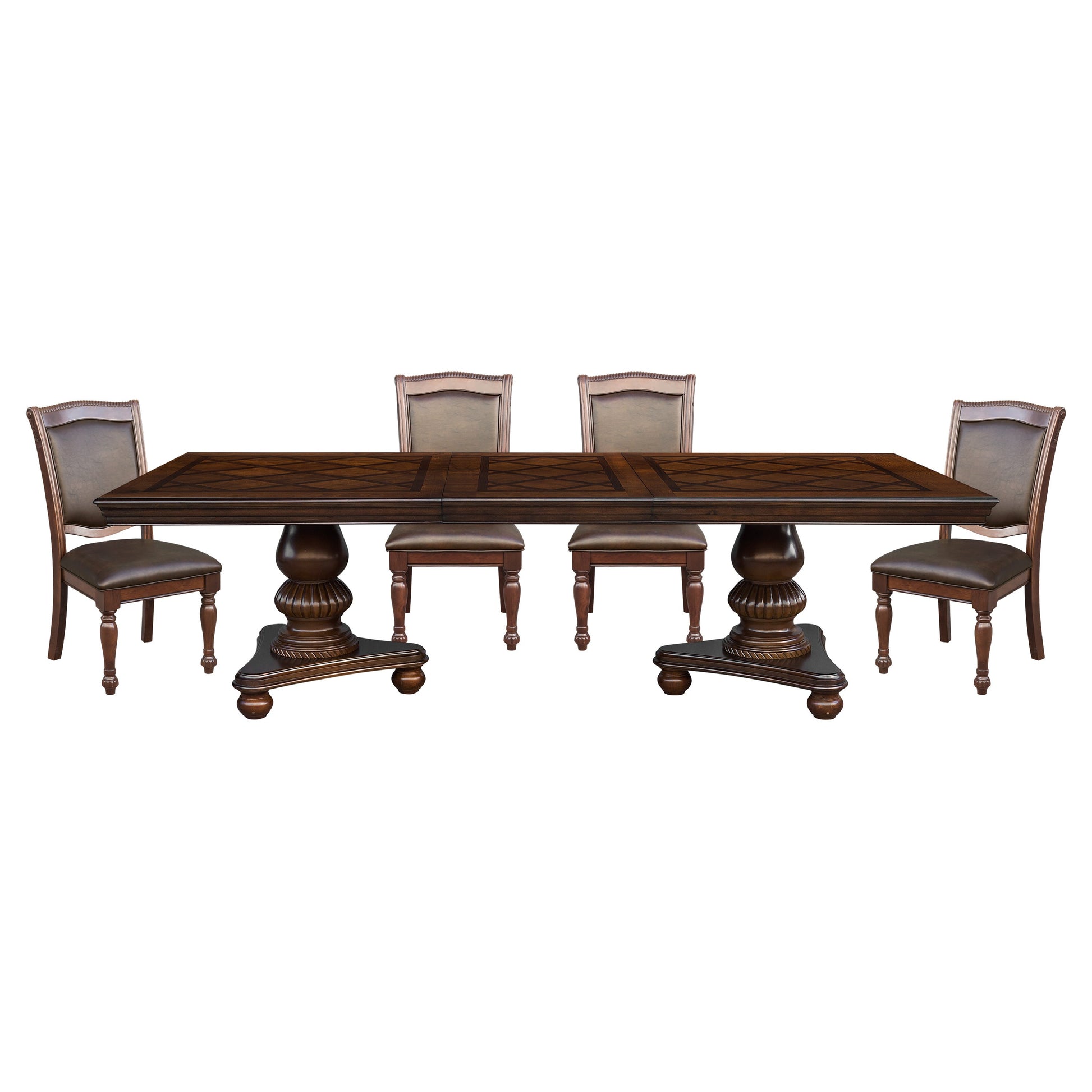 Lordsburg Brown Chery Extendable Dining Set - SET | 5473-103 | 5473-103B | 5473S(2) - Luna Furniture - Dallas Store