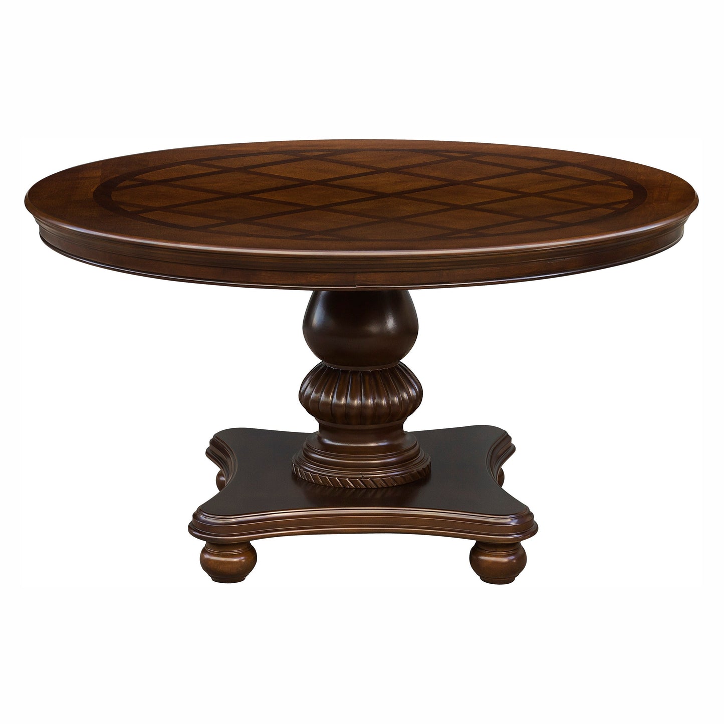 Lordsburg Brown Chery Round Dining Table - SET | 5473-54 | 5473-54B - Luna Furniture - Dallas Store