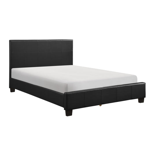 Lorenzi Black King Upholstered Platform Bed - SET | 2220K-1EK | 2220K-3EK - Luna Furniture - Dallas Store