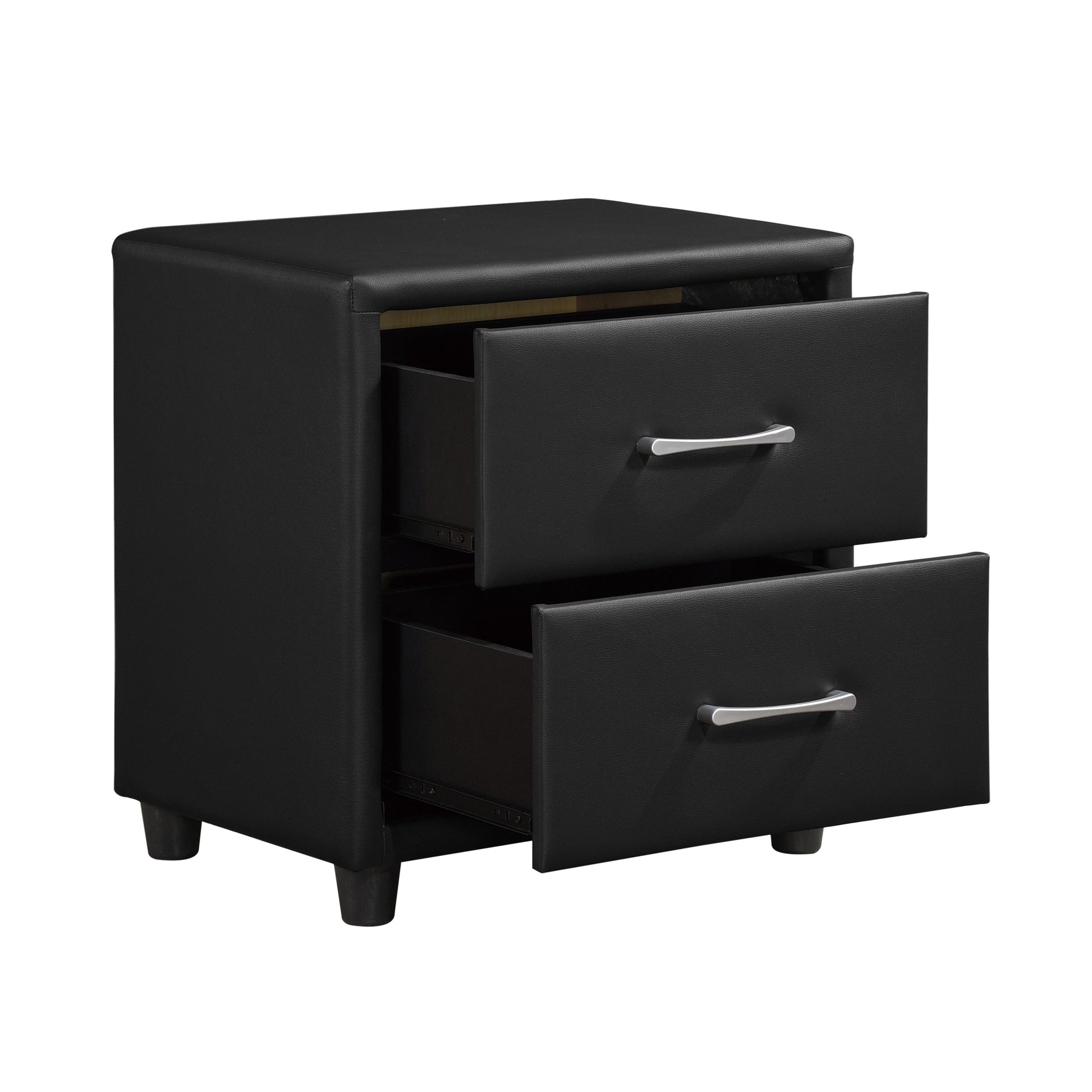 Lorenzi Black Upholstered Platform Bedroom Set - SET | 2220-5 | 2220-6 | 2220-4 | 2220-9 | 2220K-1EK | 2220K-3EK - Luna Furniture - Dallas Store