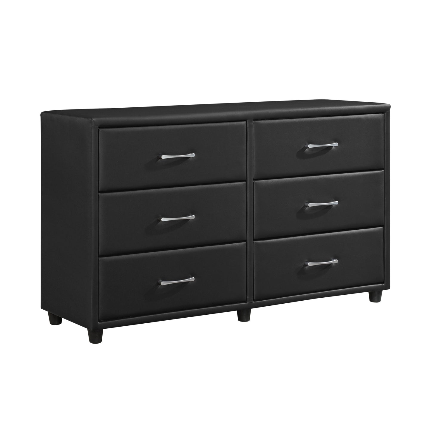 Lorenzi Black Upholstered Platform Bedroom Set - SET | 2220-5 | 2220-6 | 2220-4 | 2220-9 | 2220K-1EK | 2220K-3EK - Luna Furniture - Dallas Store