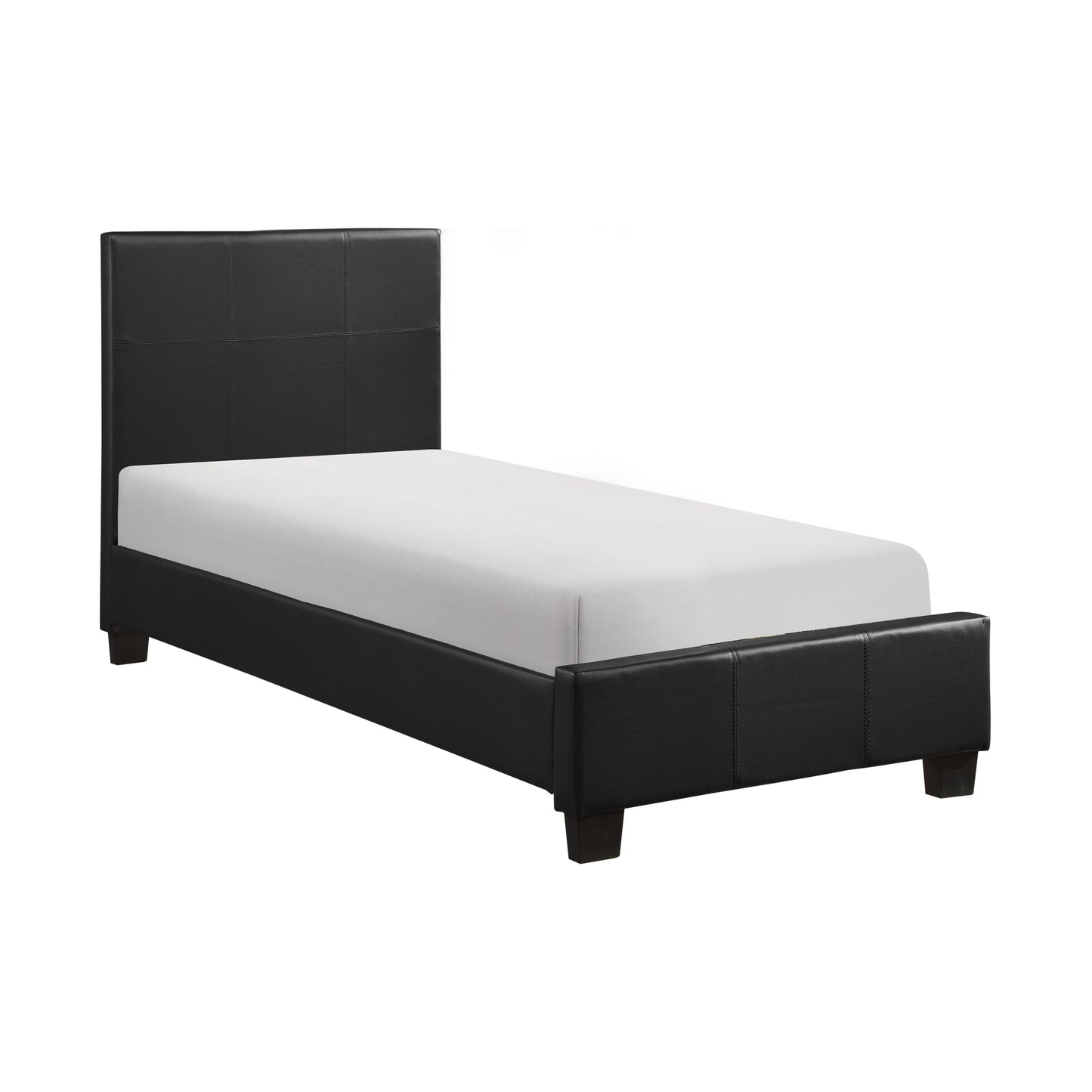 Lorenzi Black Upholstered Platform Youth Bedroom Set - SET | 2220-5 | 2220-6 | 2220-4 | 2220-9 | 2220F-1 | 2220F-3 - Luna Furniture - Dallas Store