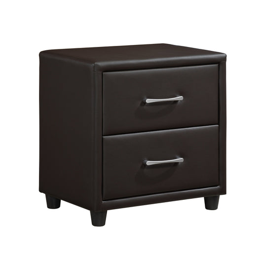 Lorenzi Dark Brown Nightstand - 2220DBR-4 - Luna Furniture - Dallas Store