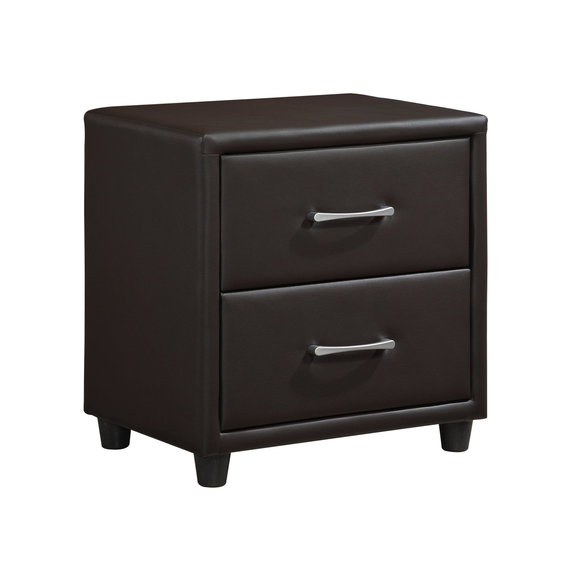 Lorenzi Dark Brown Upholstered Platform Bedroom Set - SET | 2220DBR-1 | 2220DBR-3 | 2220DBR-5 | 2220DBR-6 | 2220DBR-4 | 2220DBR-9 - Luna Furniture - Dallas Store