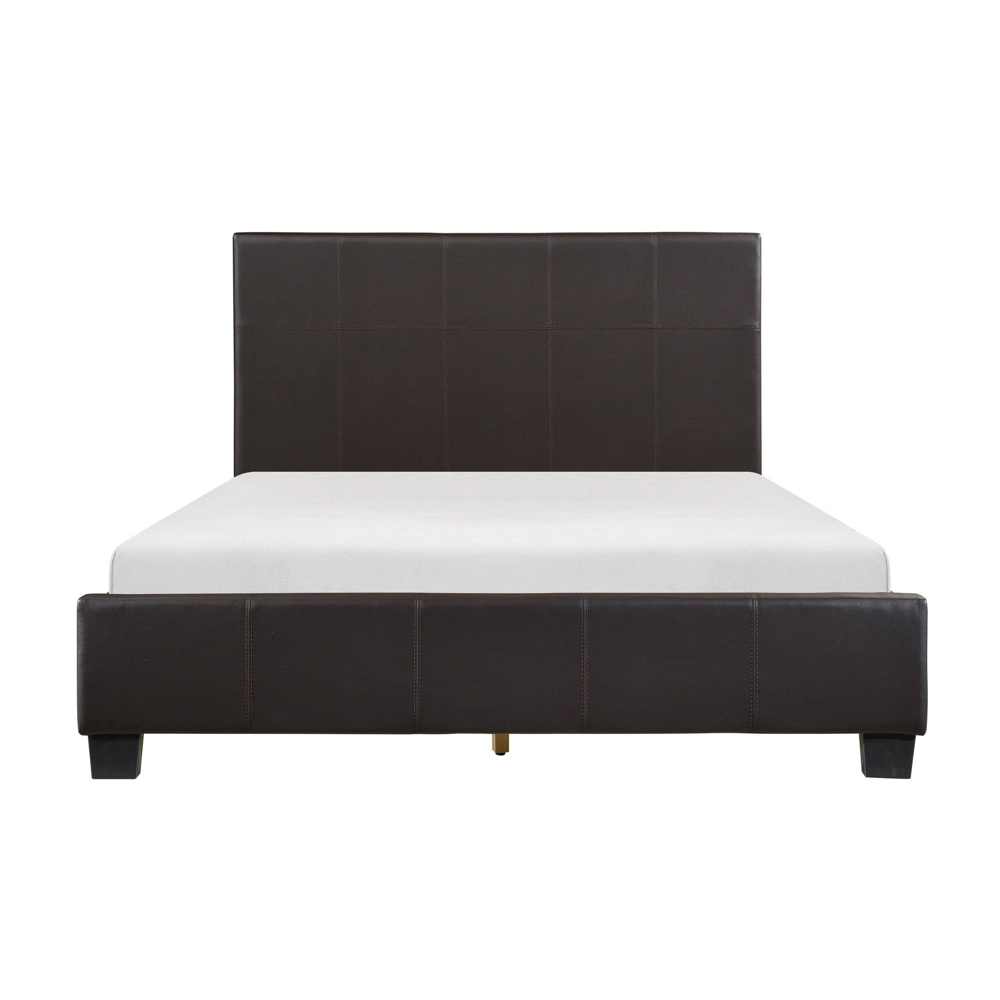 Lorenzi Dark Brown Upholstered Platform Youth Bedroom Set - SET | 2220DBR-5 | 2220DBR-6 | 2220DBR-4 | 2220DBR-9 | 2220FDBR-1 | 2220FDBR-3 - Luna Furniture - Dallas Store