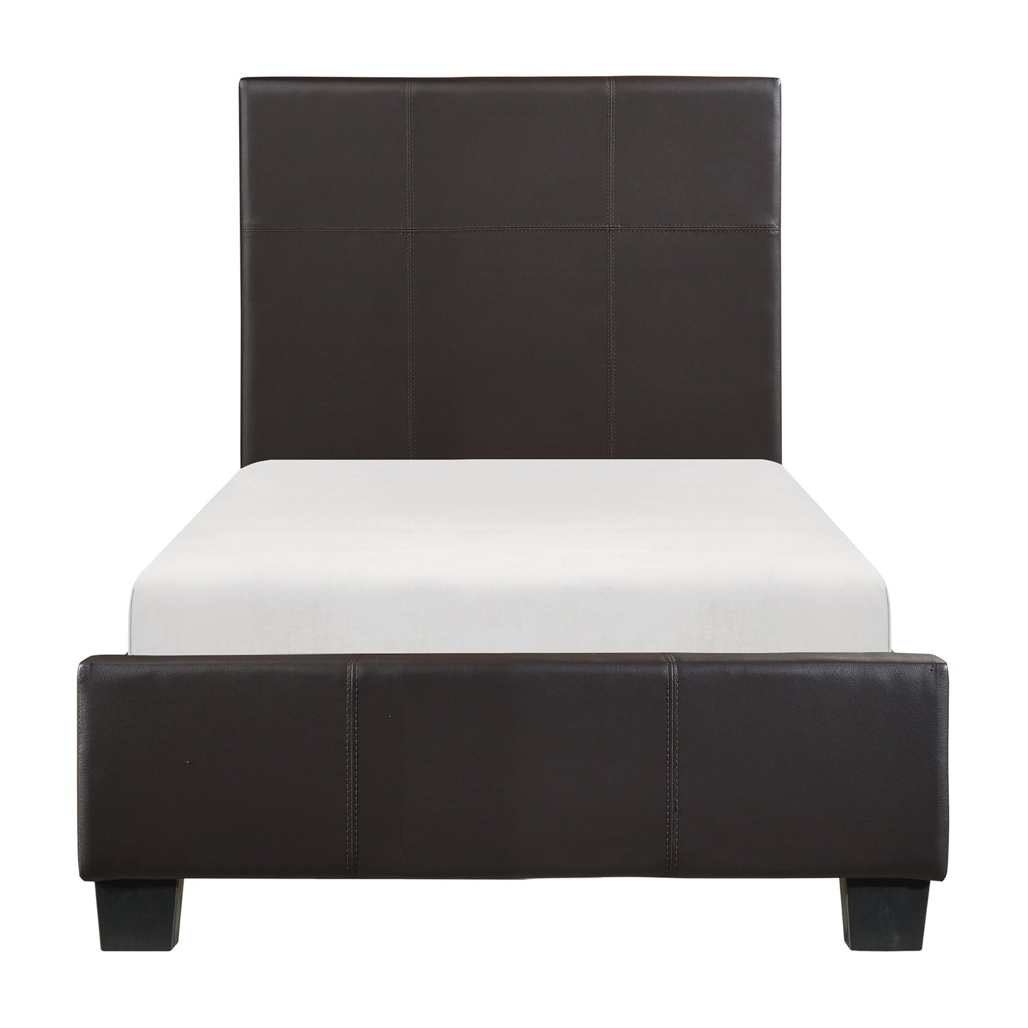 Lorenzi Dark Brown Upholstered Platform Youth Bedroom Set - SET | 2220DBR-5 | 2220DBR-6 | 2220DBR-4 | 2220DBR-9 | 2220FDBR-1 | 2220FDBR-3 - Luna Furniture - Dallas Store