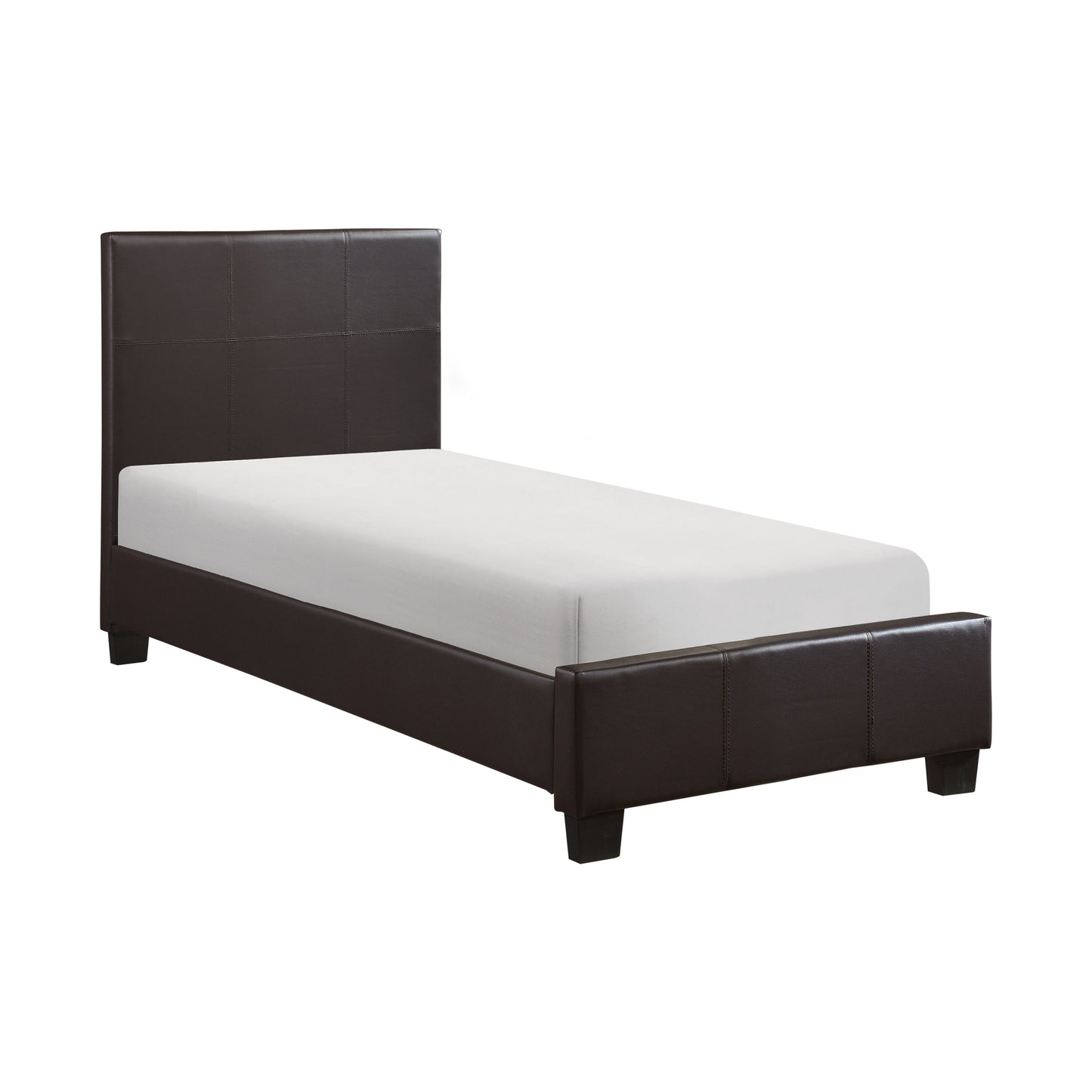 Lorenzi Dark Brown Upholstered Platform Youth Bedroom Set - SET | 2220DBR-5 | 2220DBR-6 | 2220DBR-4 | 2220DBR-9 | 2220FDBR-1 | 2220FDBR-3 - Luna Furniture - Dallas Store