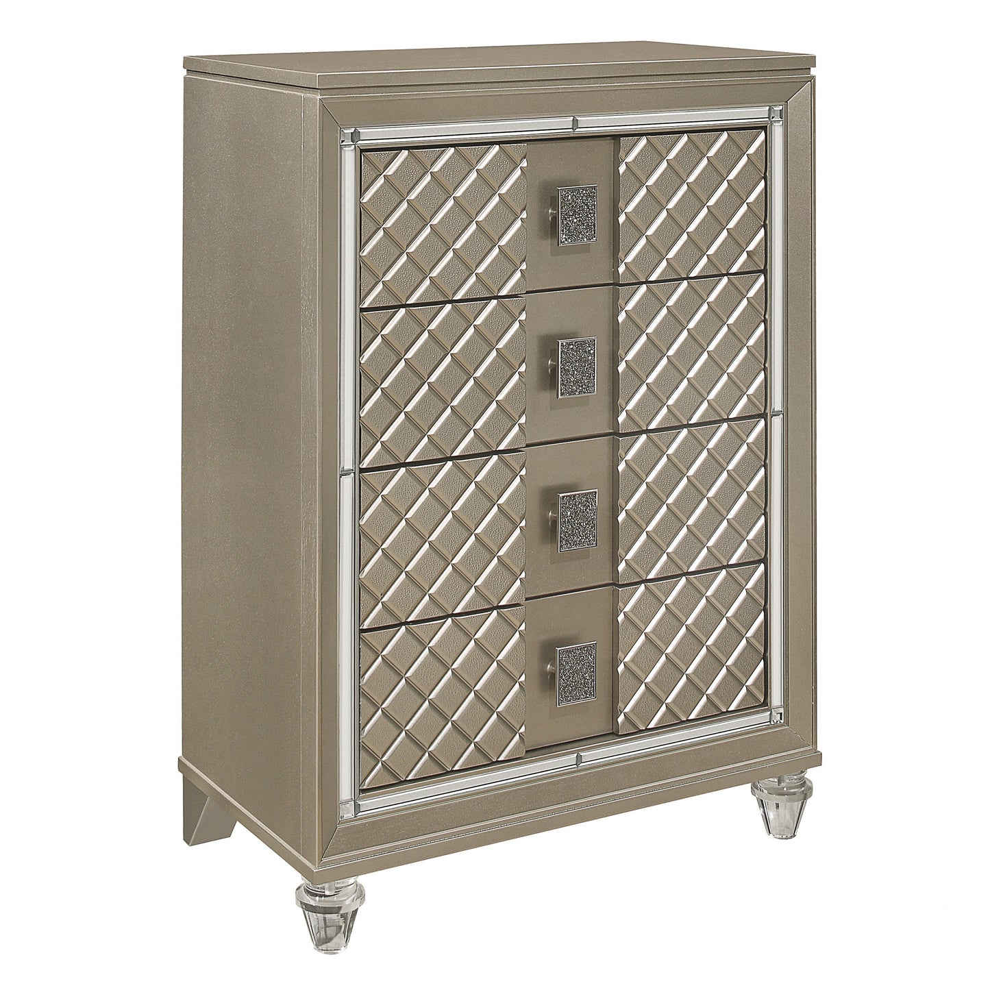 Loudon Champagne Metallic Youth Chest - B1515-9 - Luna Furniture - Dallas Store