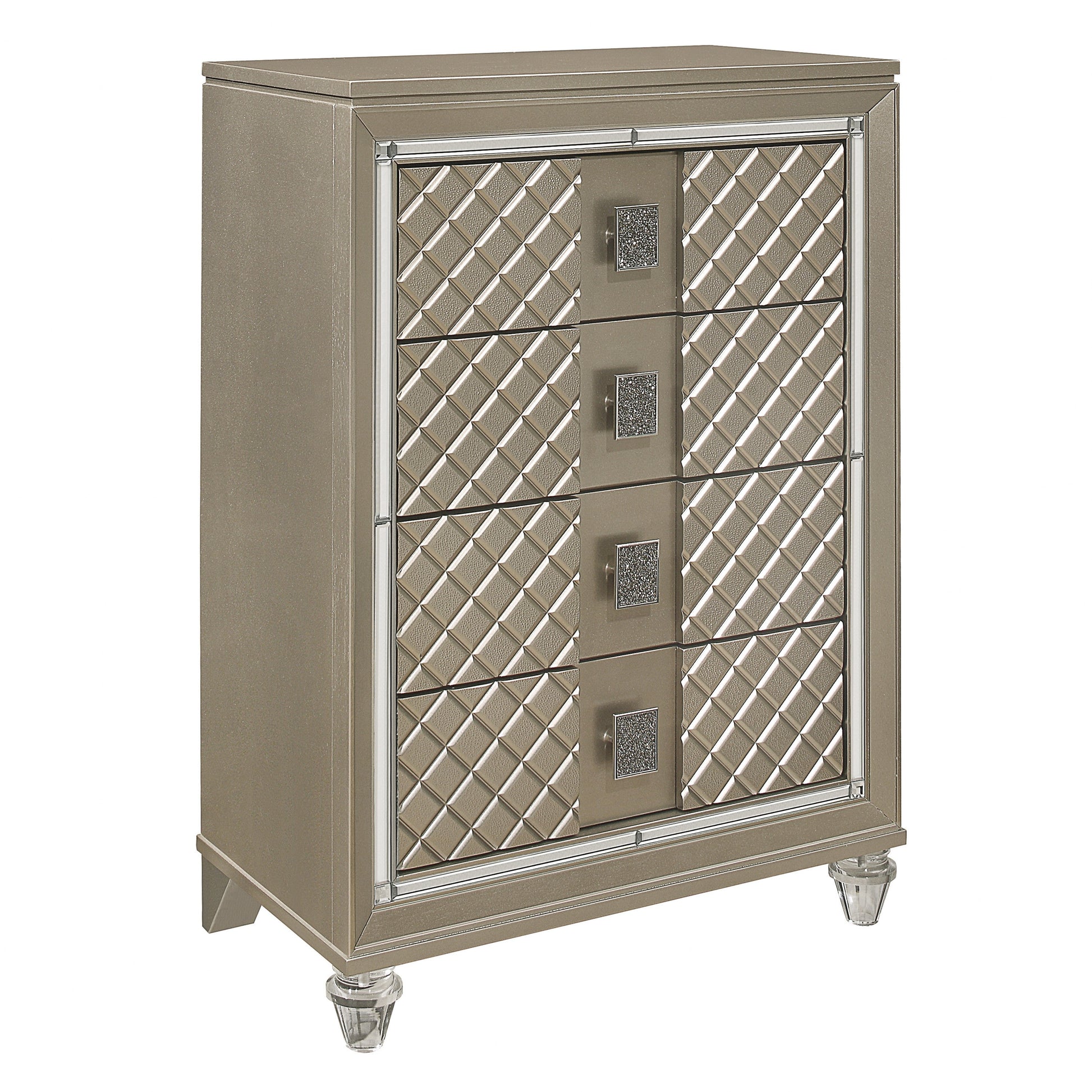 Loudon Champagne Metallic Youth Chest - B1515-9 - Luna Furniture - Dallas Store