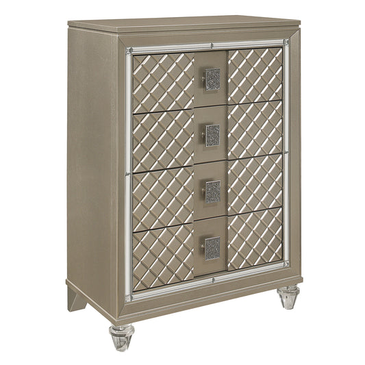 Loudon Champagne Metallic Youth Chest - B1515-9 - Luna Furniture - Dallas Store