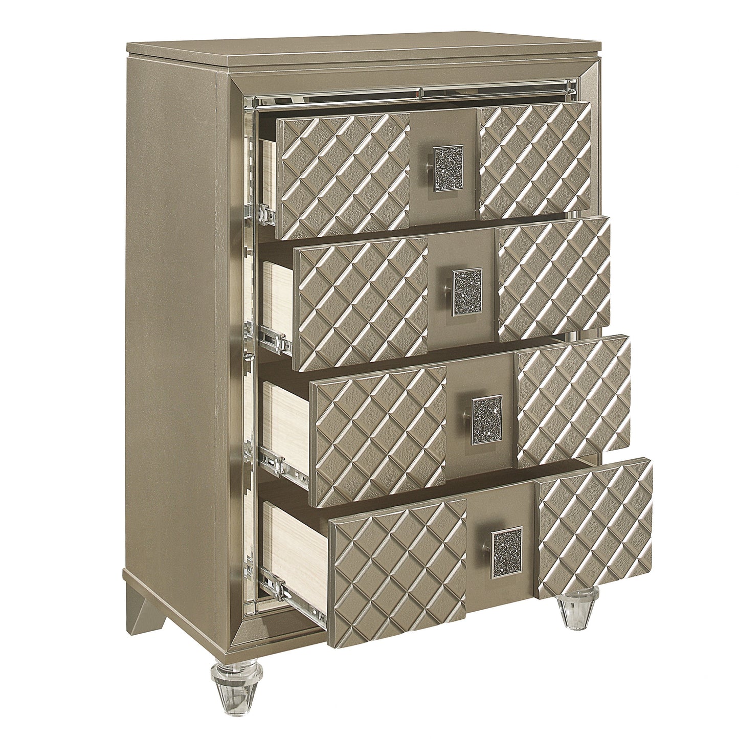 Loudon Champagne Metallic Youth Chest - B1515-9 - Luna Furniture - Dallas Store