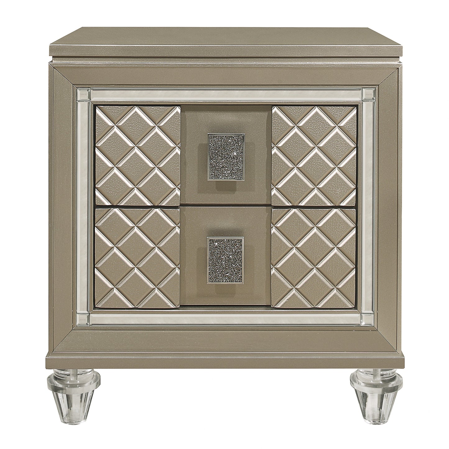 Loudon Champagne Metallic Youth Nightstand - B1515-4 - Luna Furniture - Dallas Store