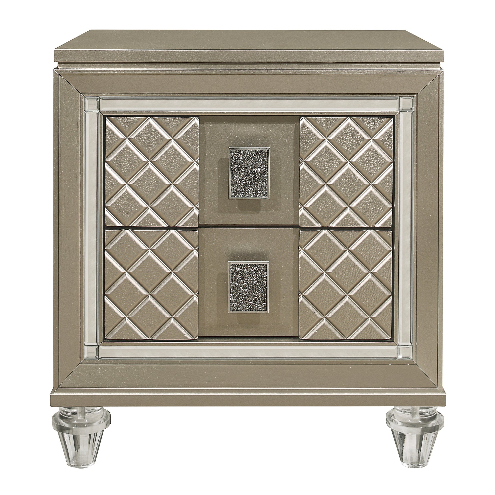 Loudon Champagne Metallic Youth Nightstand - B1515-4 - Luna Furniture - Dallas Store