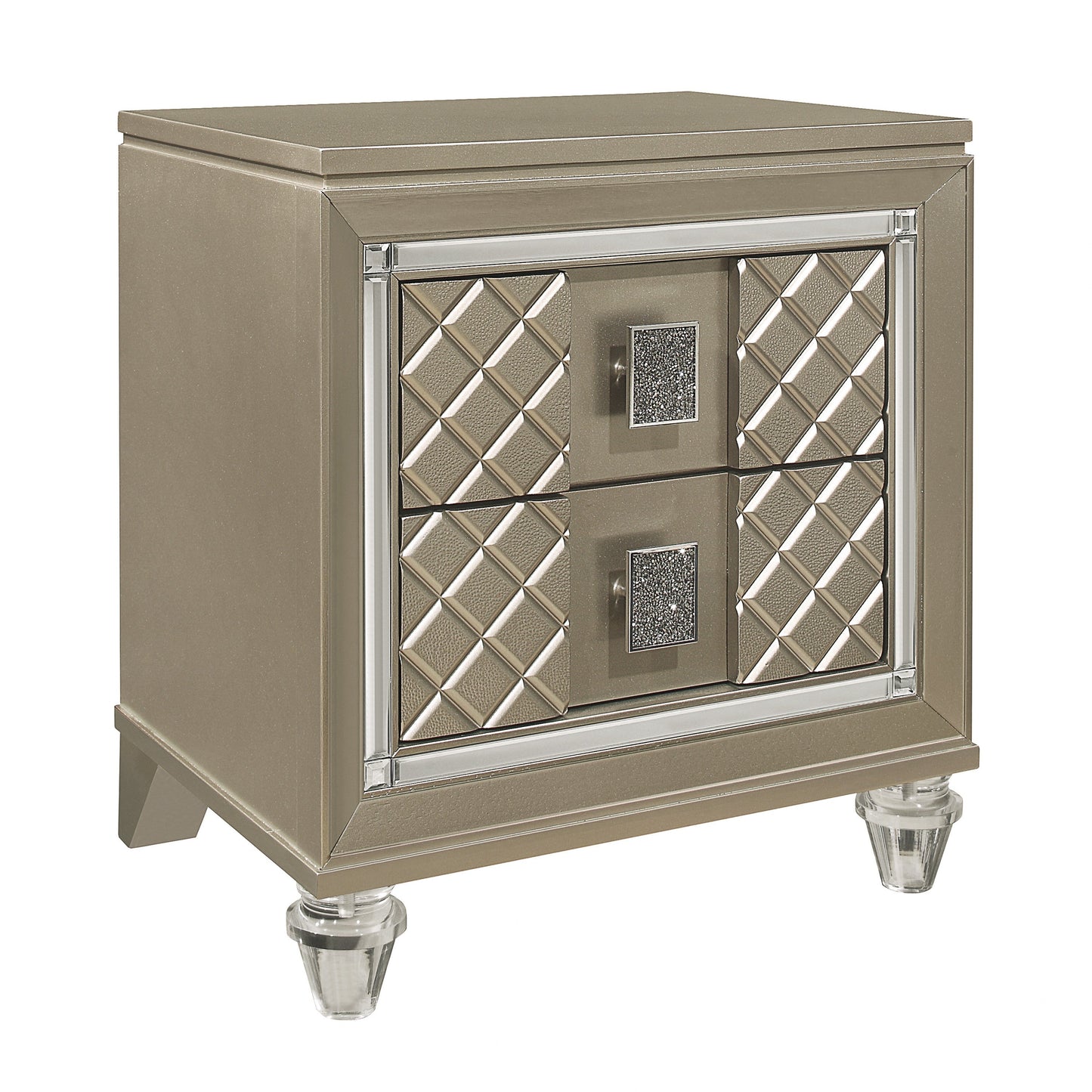 Loudon Champagne Metallic Youth Nightstand - B1515-4 - Luna Furniture - Dallas Store