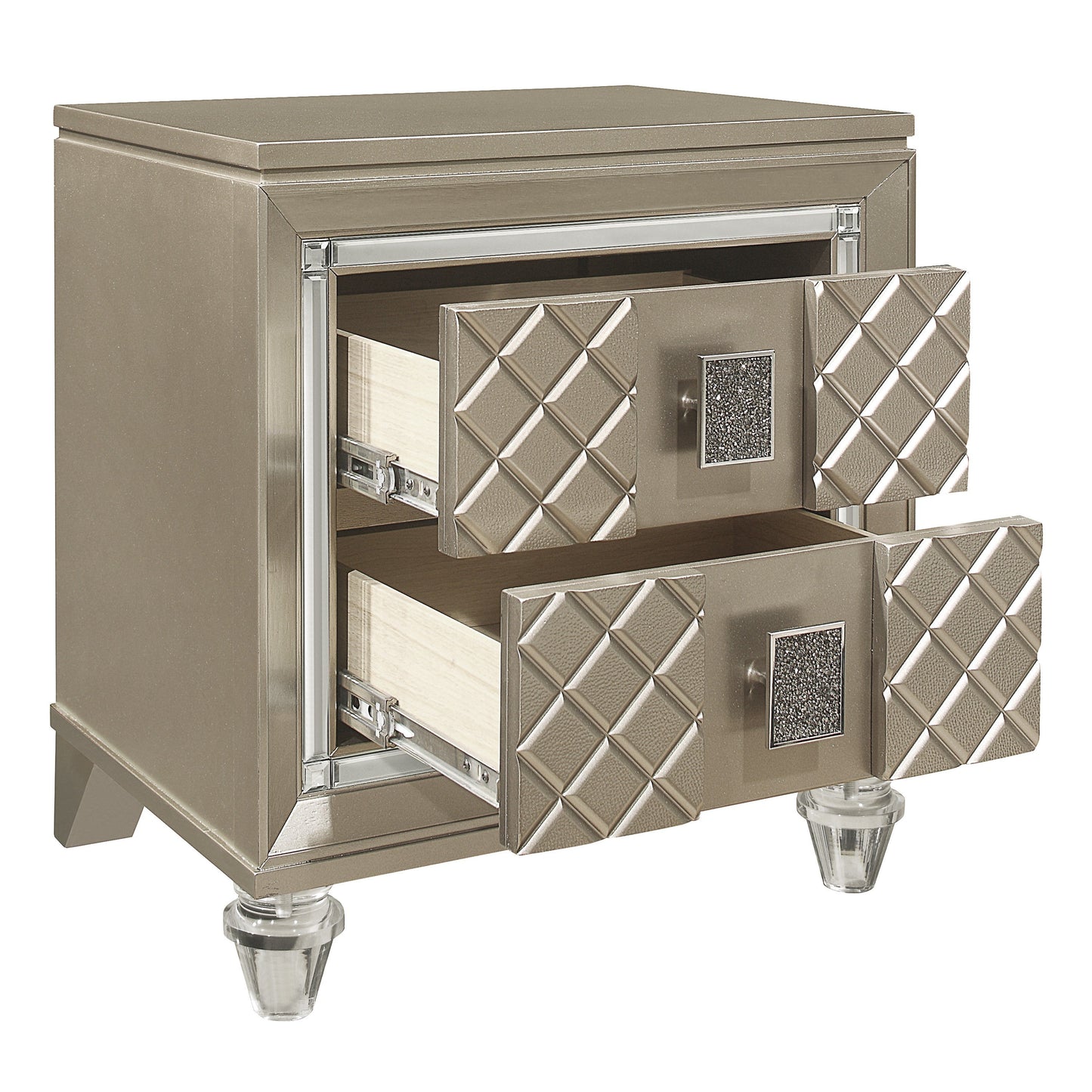 Loudon Champagne Metallic Youth Nightstand - B1515-4 - Luna Furniture - Dallas Store