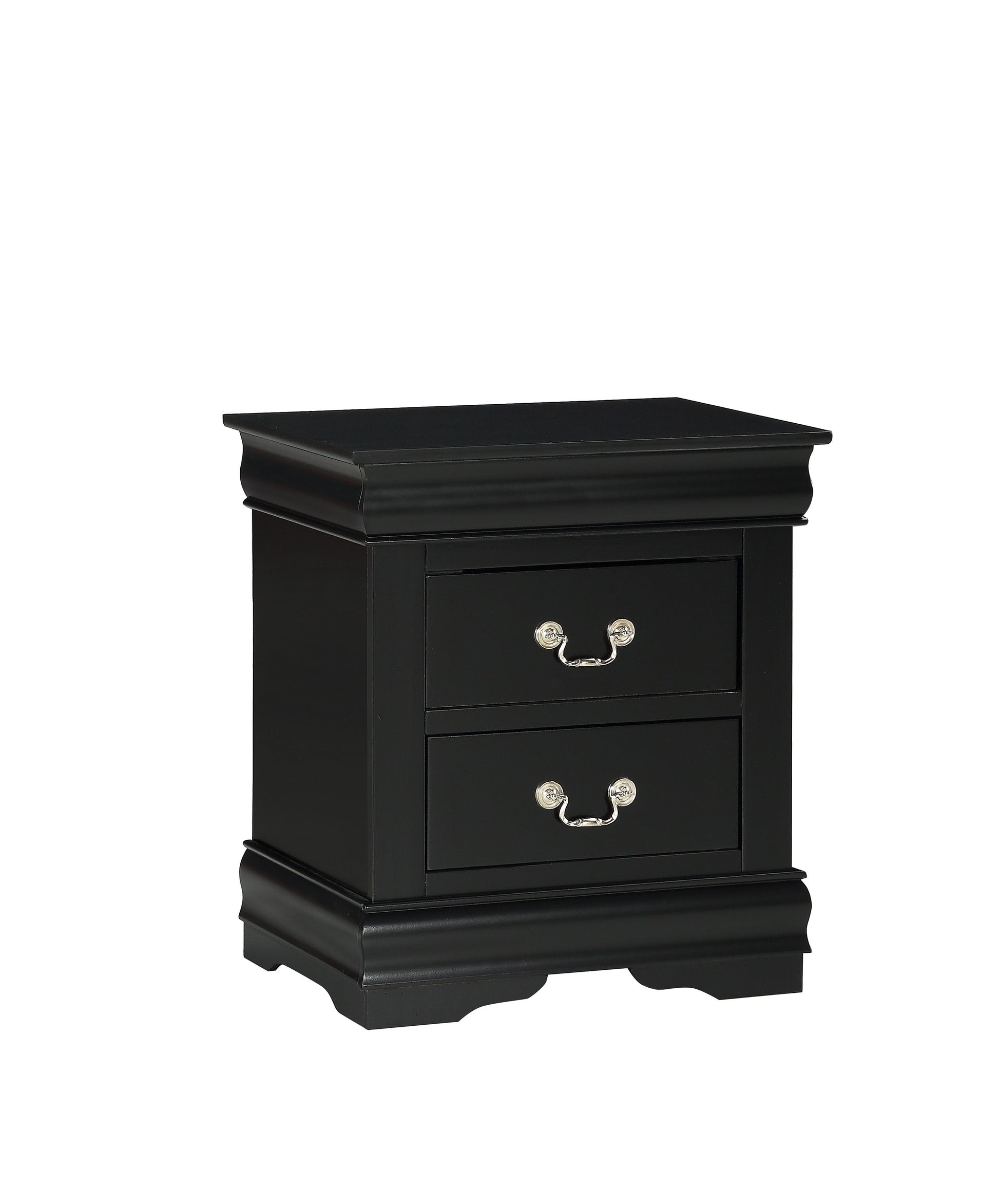 Louis Philip Black Sleigh Bedroom Set - SET | B3950-K-HBFB | B3950-K-RAIL | B3950-2 | B3950-4 - Luna Furniture - Dallas Store