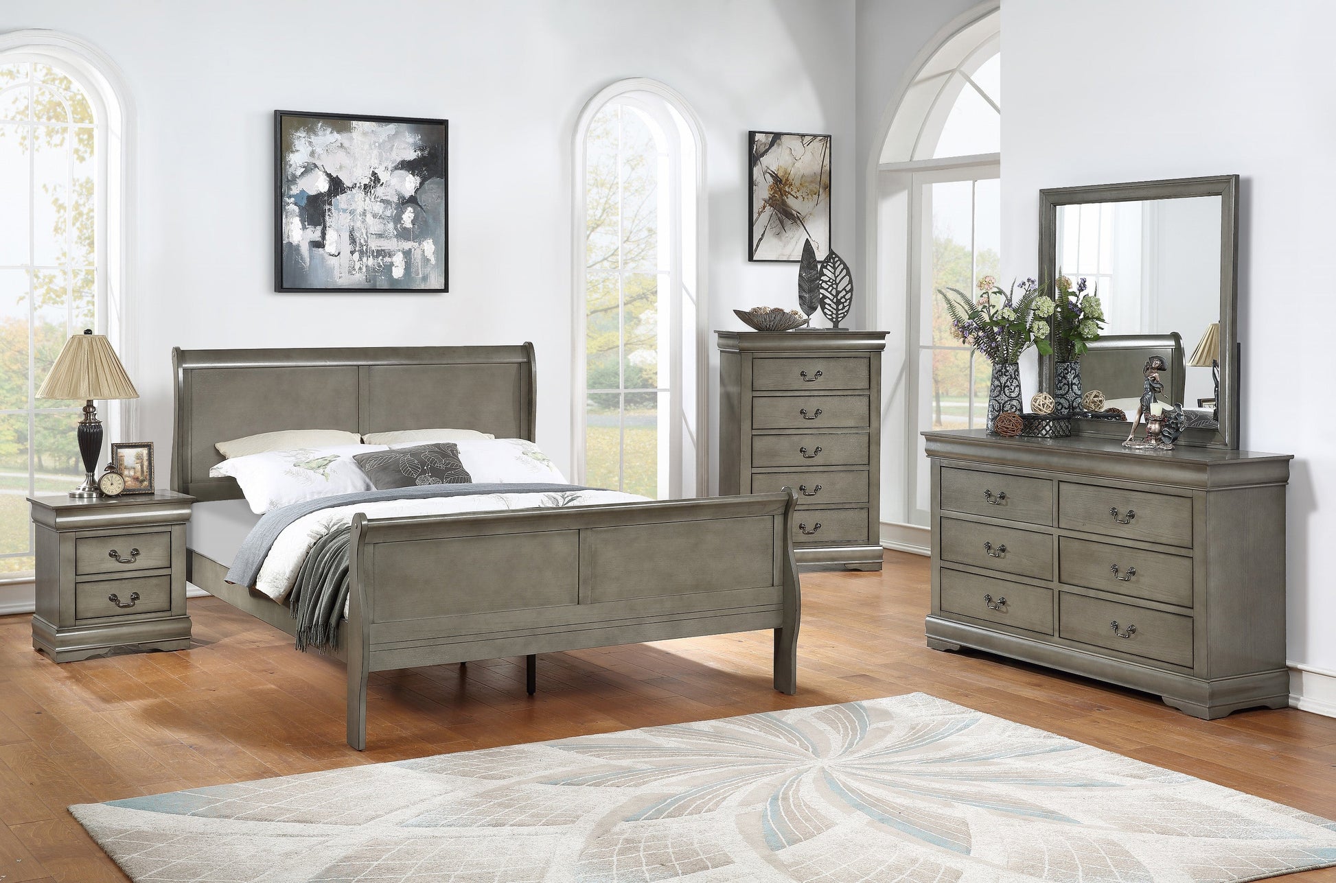 Louis Philip Gray Bedroom Mirror (Mirror Only) - B3550-11 - Luna Furniture - Dallas Store