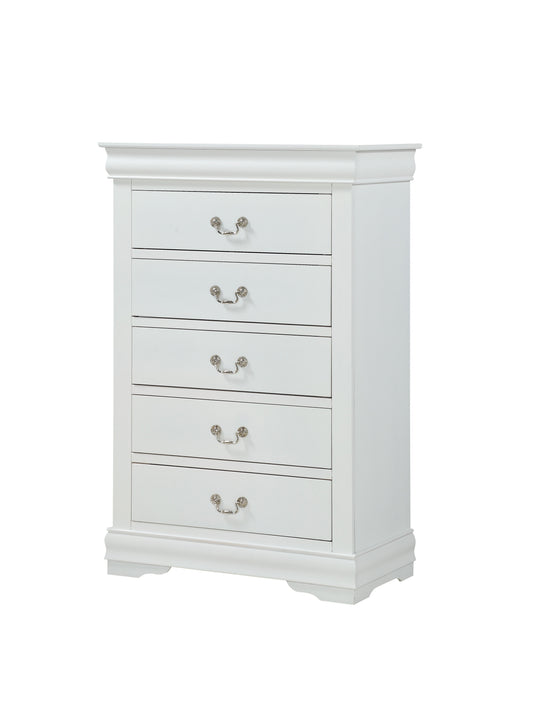 Louis Philip White Chest - B3650-4 - Luna Furniture - Dallas Store