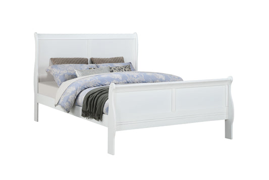 Louis Philip White King Sleigh Bed - SET | B3650-K-HBFB | B3650-K-RAIL - Luna Furniture - Dallas Store