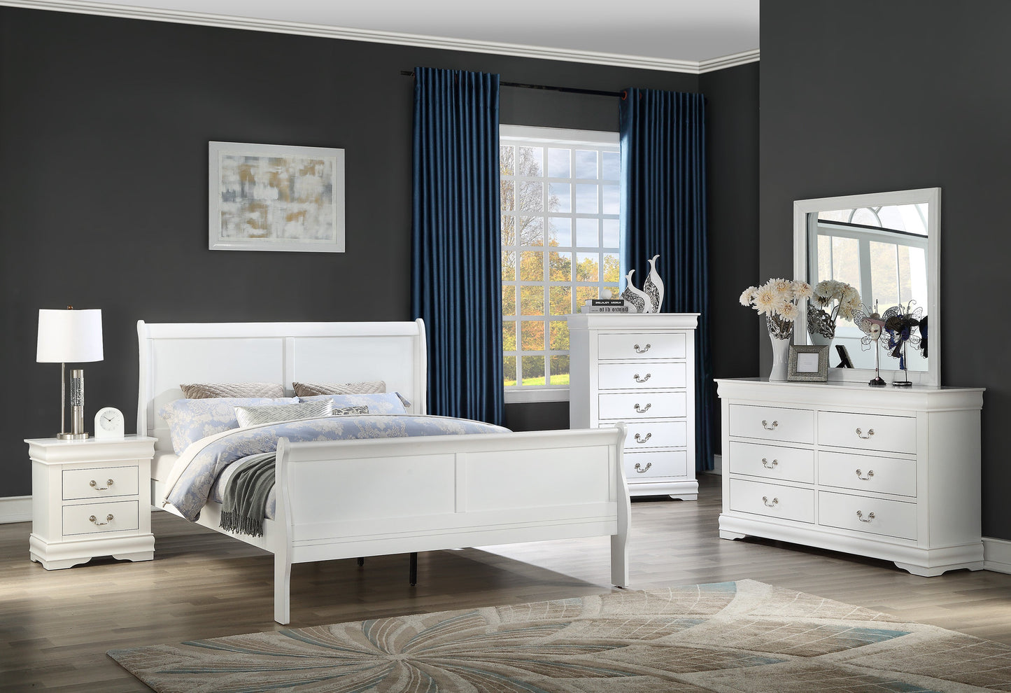 Louis Philip White Nightstand - B3650-2 - Luna Furniture - Dallas Store
