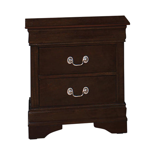 Louis Philippe 2-Drawer Nightstand Cappuccino - 202412 - Luna Furniture - Dallas Store