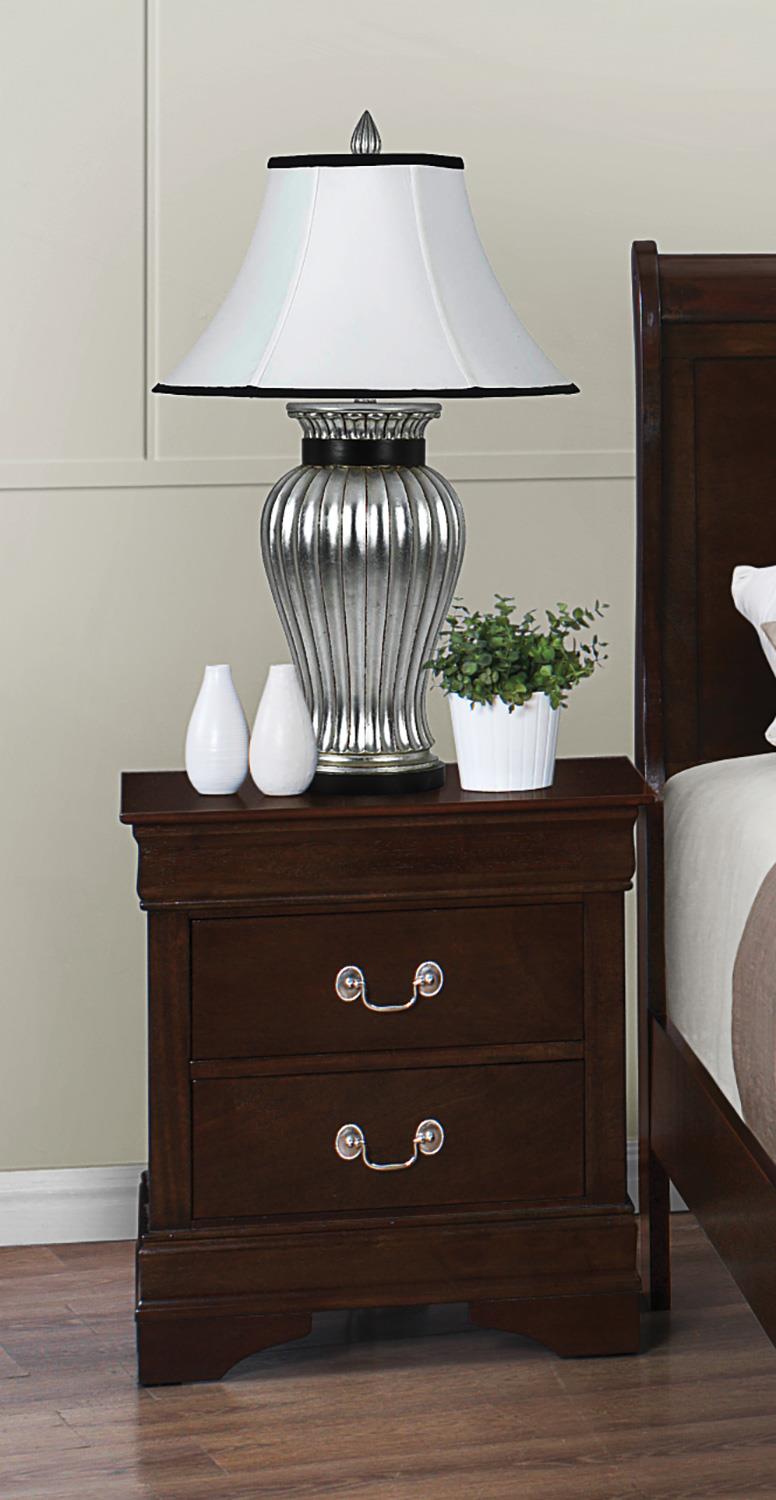Louis Philippe 2-Drawer Nightstand Cappuccino - 202412 - Luna Furniture - Dallas Store
