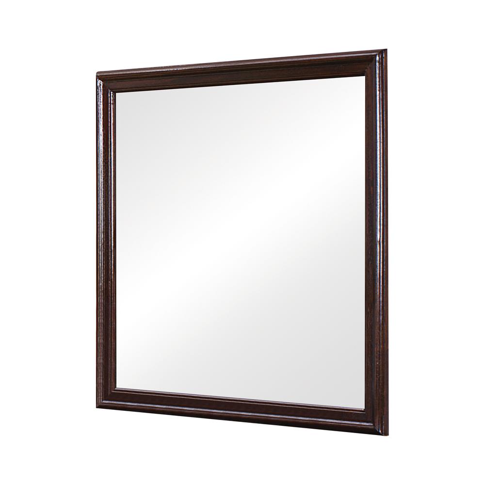 Louis Philippe Cappuccino Square Mirror - 202414 - Luna Furniture - Dallas Store