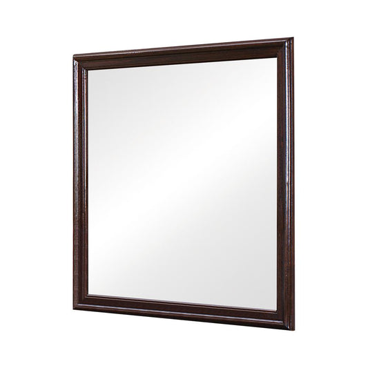 Louis Philippe Cappuccino Square Mirror - 202414 - Luna Furniture - Dallas Store