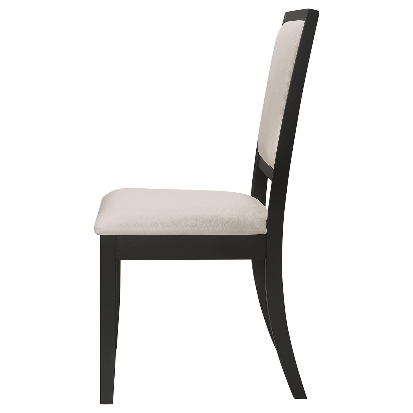 Louise Black/Cream Upholstered Dining Side Chairs, Set of 2 - 101562 - Luna Furniture - Dallas Store
