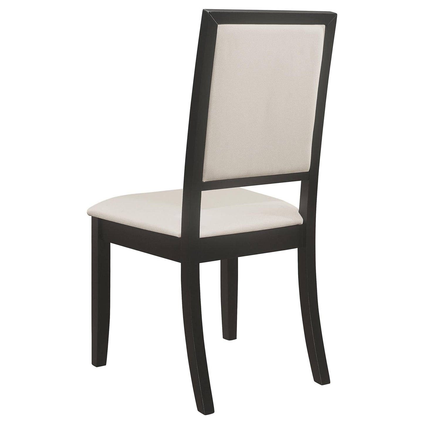 Louise Black/Cream Upholstered Dining Side Chairs, Set of 2 - 101562 - Luna Furniture - Dallas Store