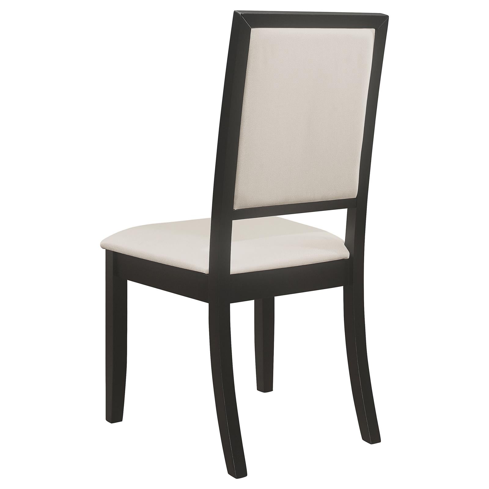 Louise Black/Cream Upholstered Dining Side Chairs, Set of 2 - 101562 - Luna Furniture - Dallas Store