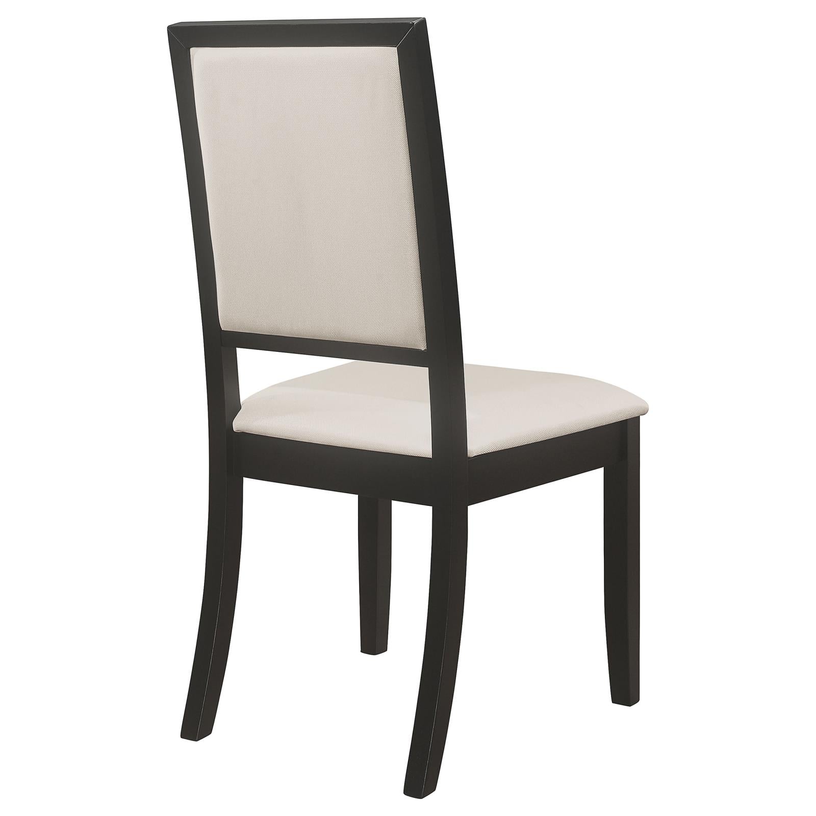 Louise Black/Cream Upholstered Dining Side Chairs, Set of 2 - 101562 - Luna Furniture - Dallas Store