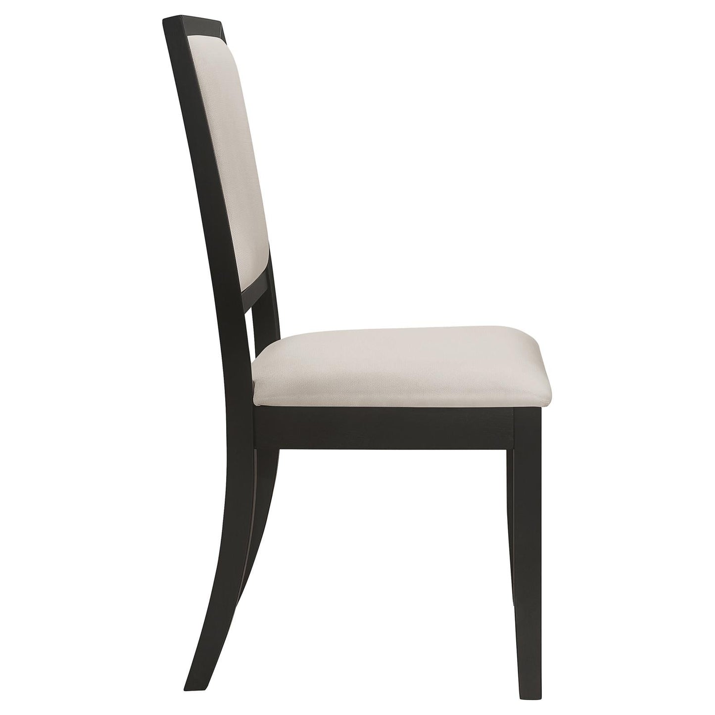 Louise Black/Cream Upholstered Dining Side Chairs, Set of 2 - 101562 - Luna Furniture - Dallas Store