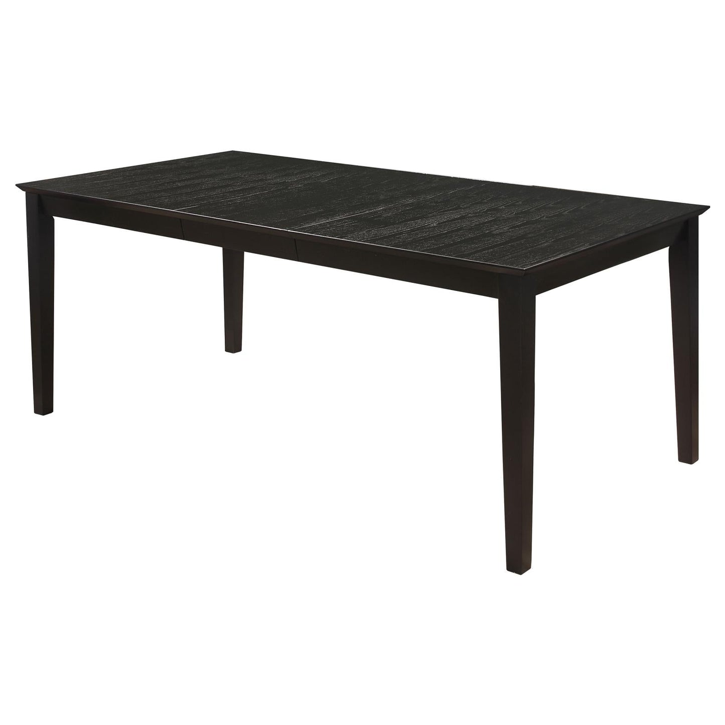 Louise Black Rectangular Dining Table with Extension Leaf - 101561 - Luna Furniture - Dallas Store
