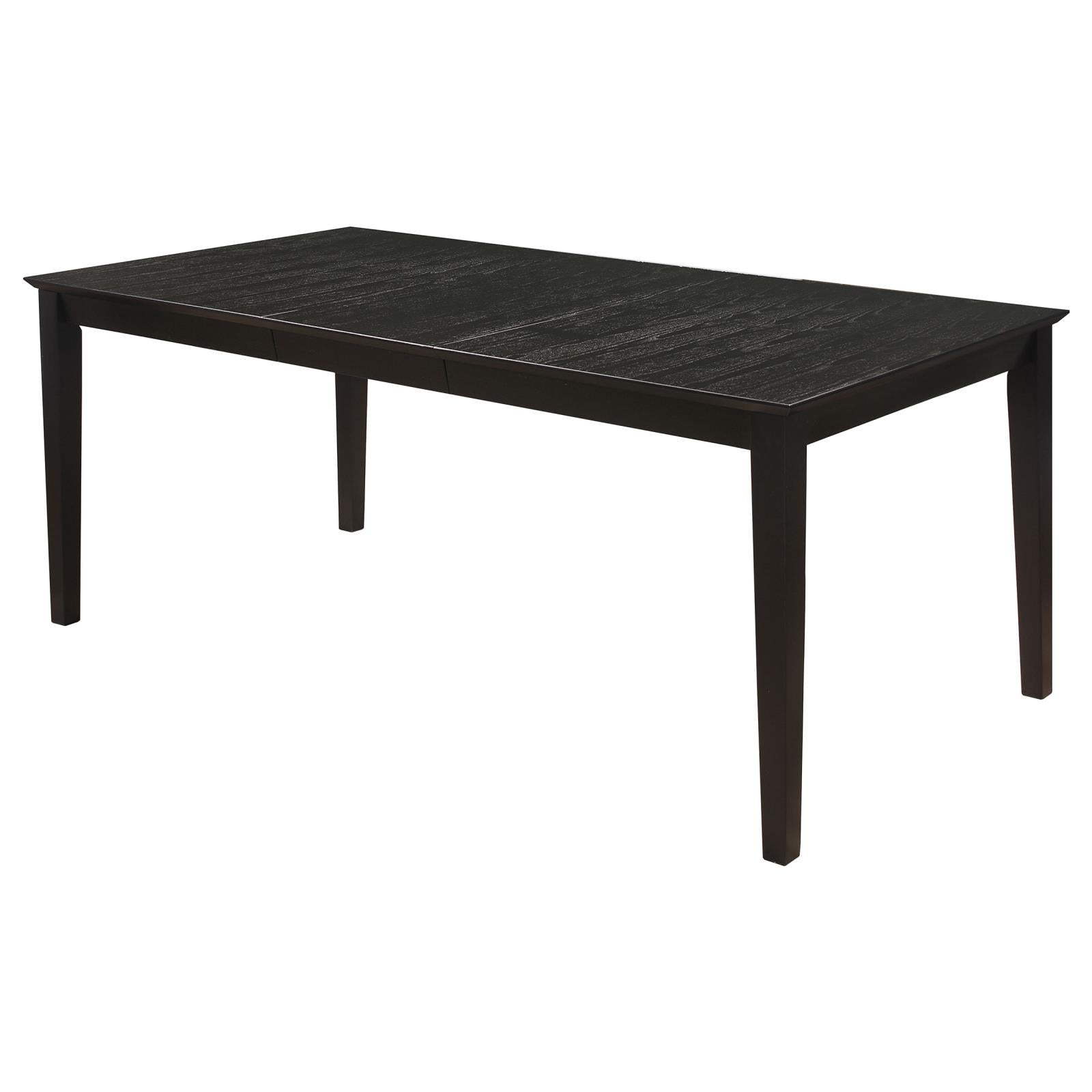 Louise Black Rectangular Dining Table with Extension Leaf - 101561 - Luna Furniture - Dallas Store
