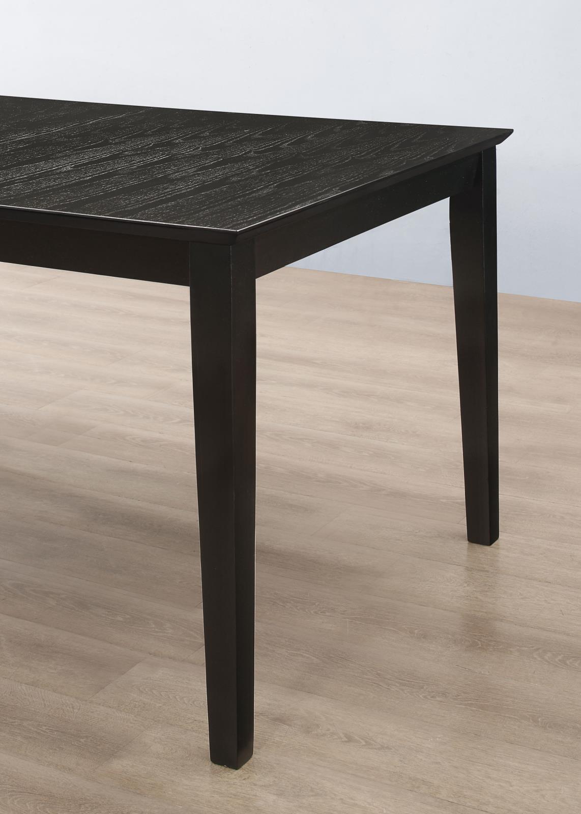 Louise Black Rectangular Dining Table with Extension Leaf - 101561 - Luna Furniture - Dallas Store