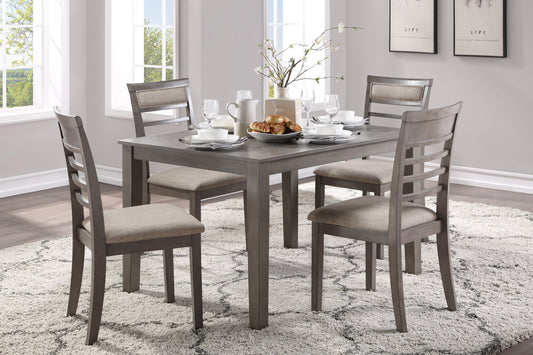 Lovell Gray 5-Piece Dining Set - 5806-5P - Luna Furniture - Dallas Store
