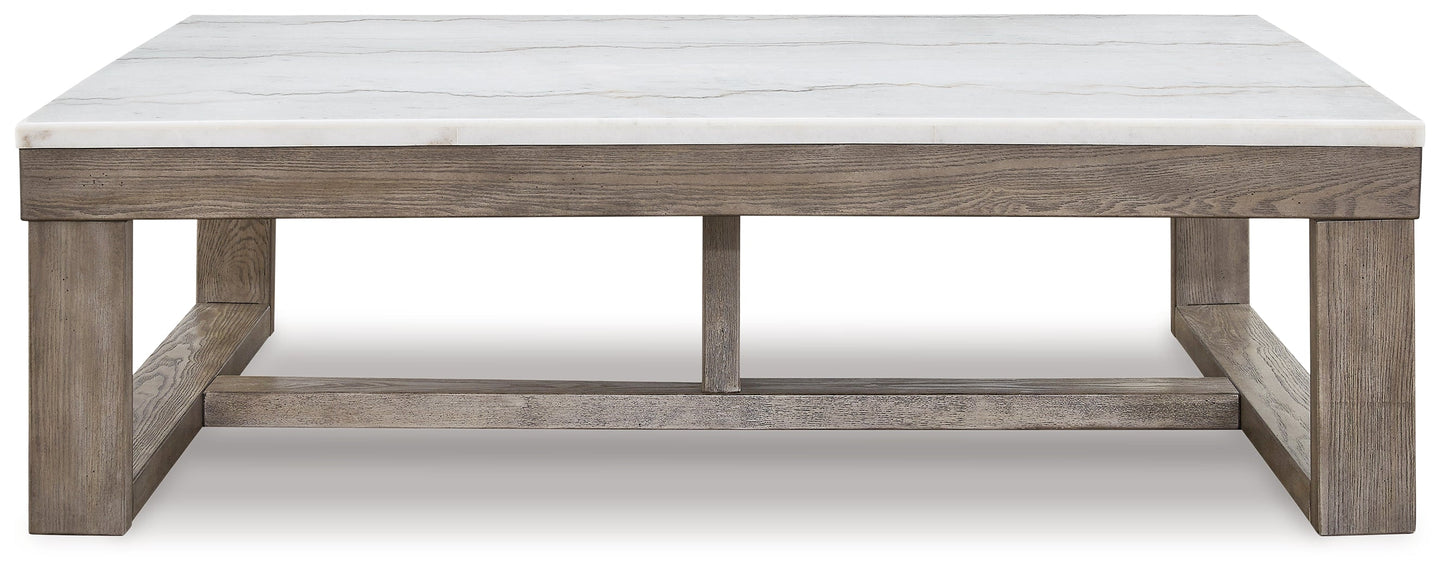 Loyaska Brown/Ivory Coffee Table - T789-1 - Luna Furniture - Dallas Store