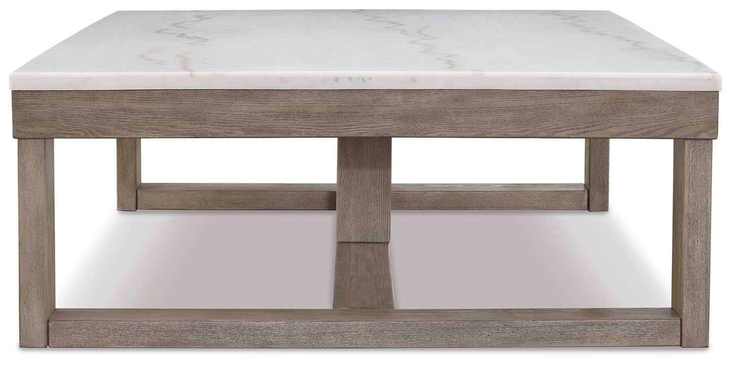 Loyaska Brown/Ivory Coffee Table - T789-1 - Luna Furniture - Dallas Store