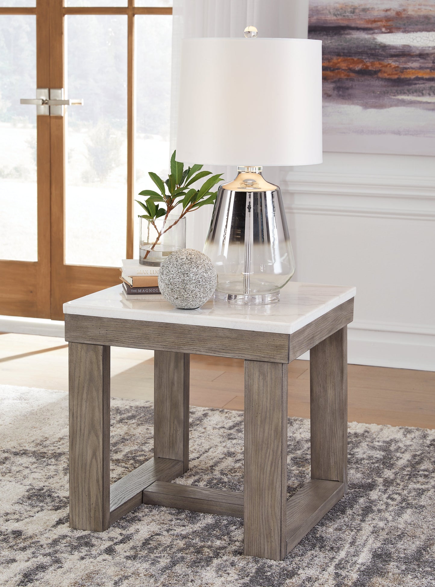 Loyaska Brown/Ivory End Table - T789-2 - Luna Furniture - Dallas Store