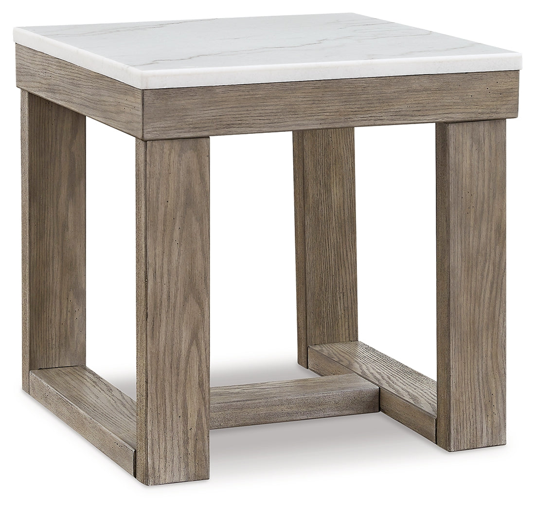 Loyaska Brown/Ivory End Table - T789-2 - Luna Furniture - Dallas Store