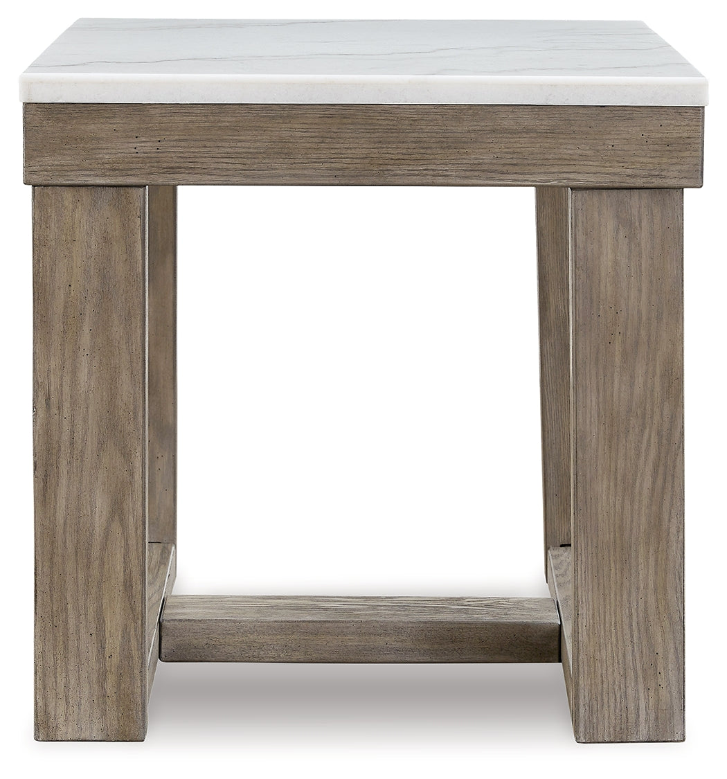 Loyaska Brown/Ivory End Table - T789-2 - Luna Furniture - Dallas Store