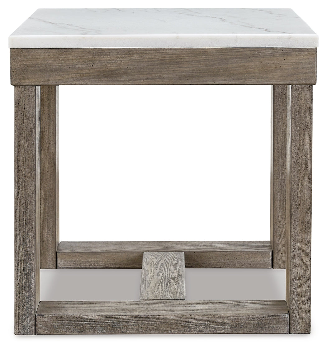 Loyaska Brown/Ivory End Table - T789-2 - Luna Furniture - Dallas Store